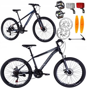 ROWER GÓRSKI 24 CALE AMORTYZACJA HAMULCE TARCZOWE WZROST 130-145cm + 7 LAT